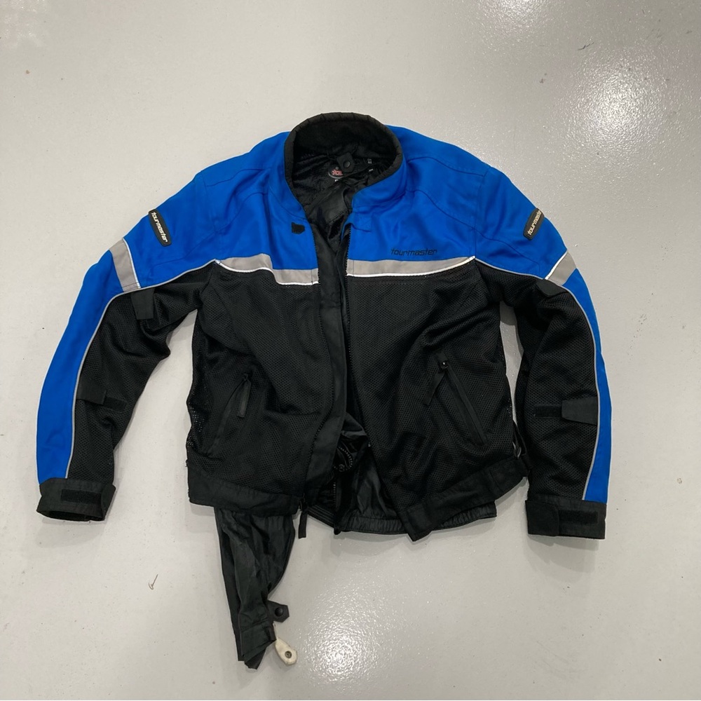 Tourmaster Blue and Black Motorcycle Jacket